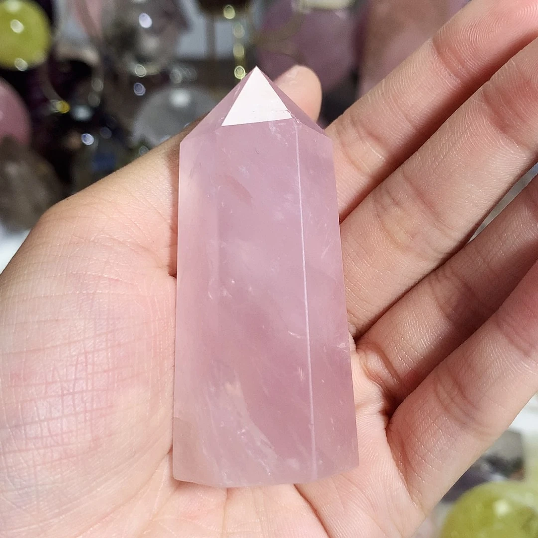 水晶摆件未镶嵌水晶浅**颜