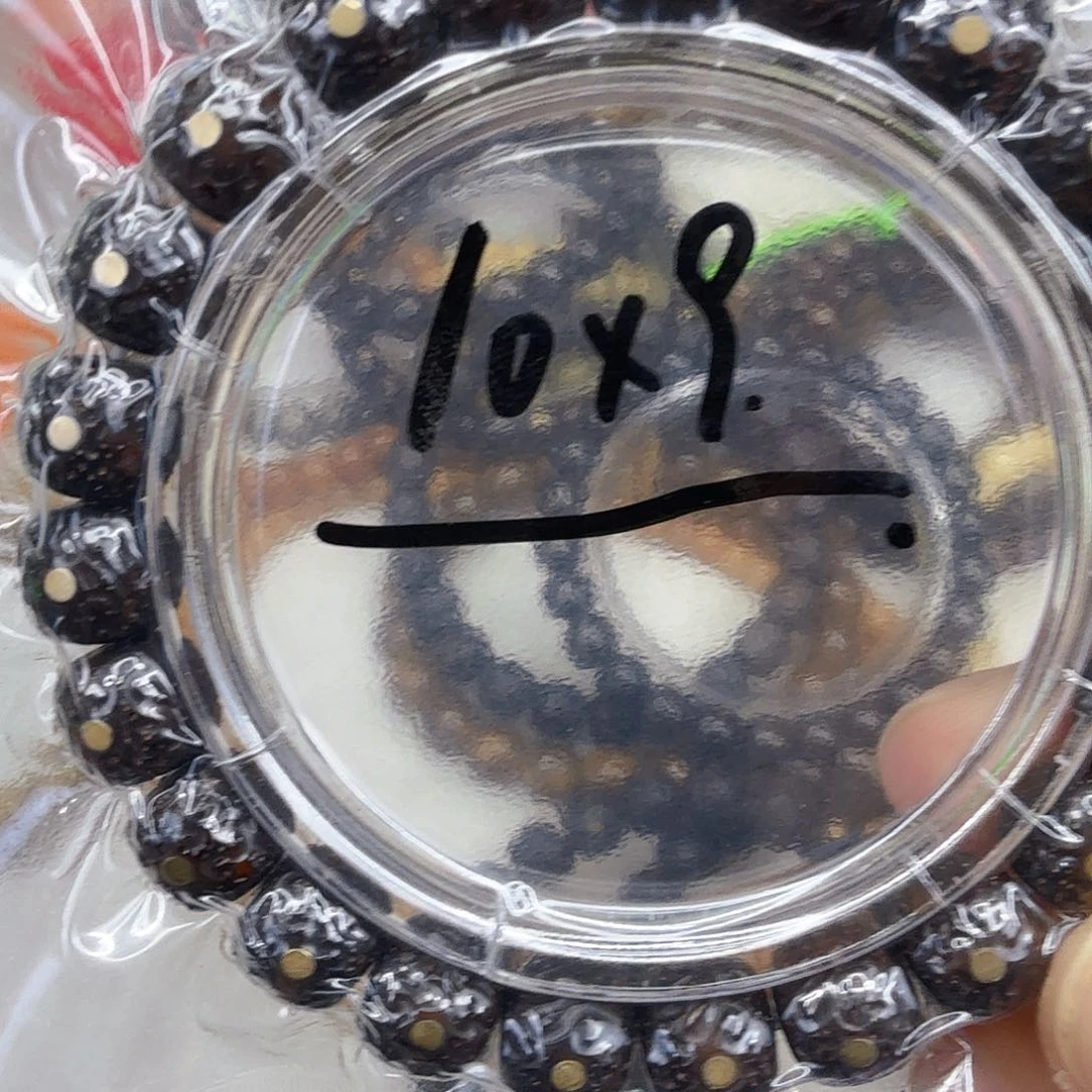 守****星月菩提手串82爱谁谁黑金星月菩提单圈10魔纹