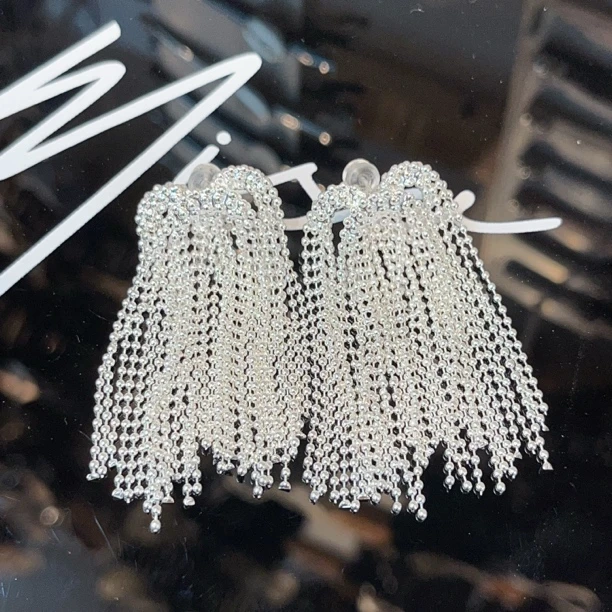 非金属布艺耳饰 D290冷淡风流苏耳饰