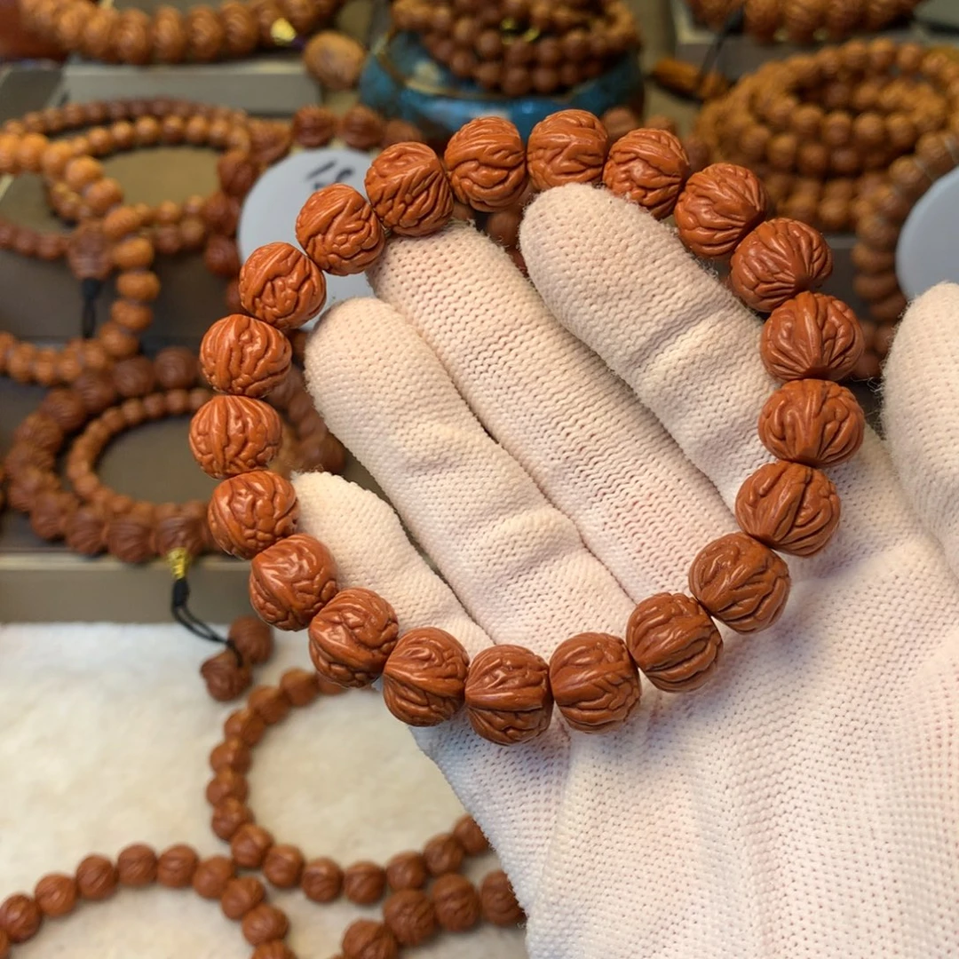 大***梦手串桃核秦岭龙纹