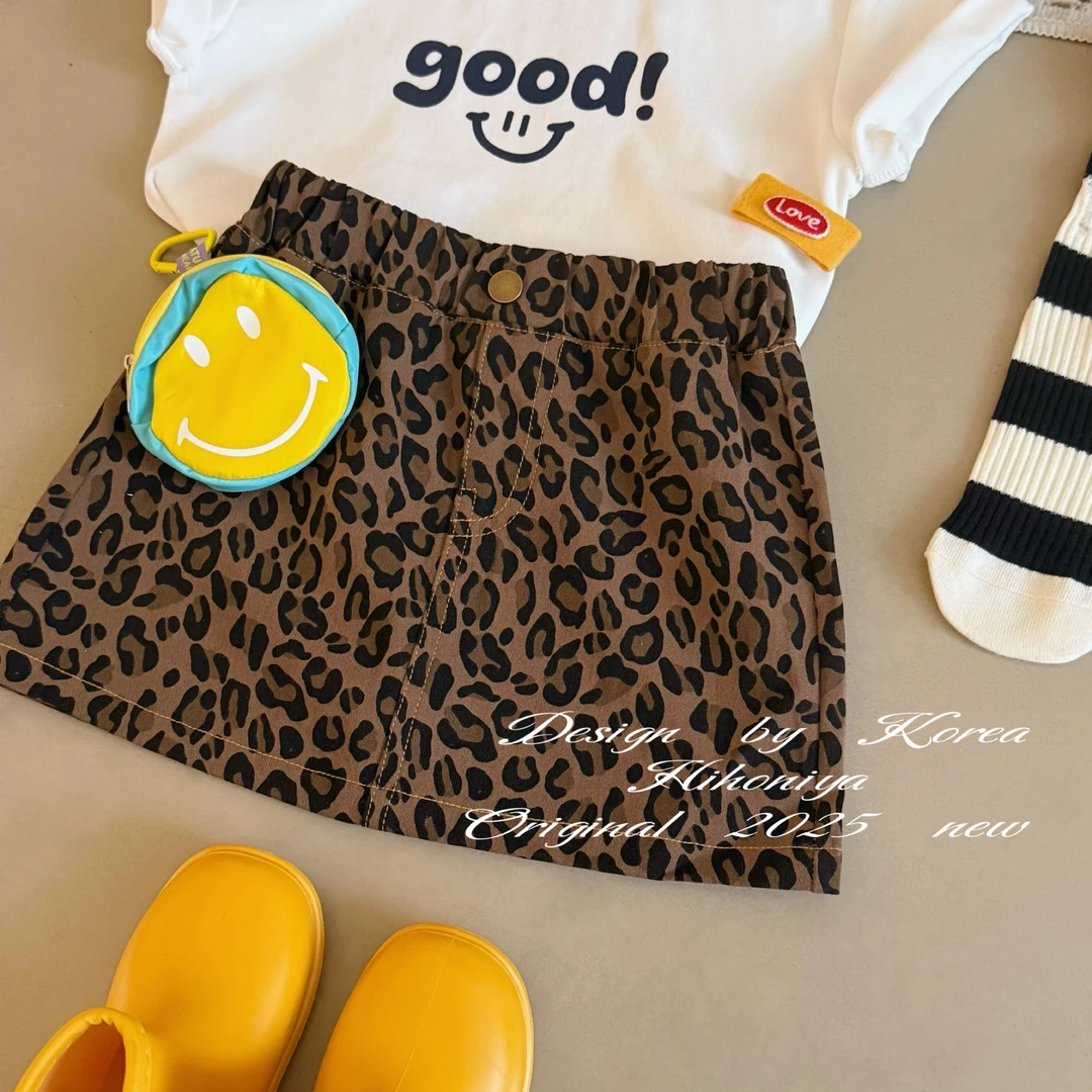 【小野猫】儿童节五Hihoniya~2025夏季亲子辣妹豹纹吸湿透气裙裤