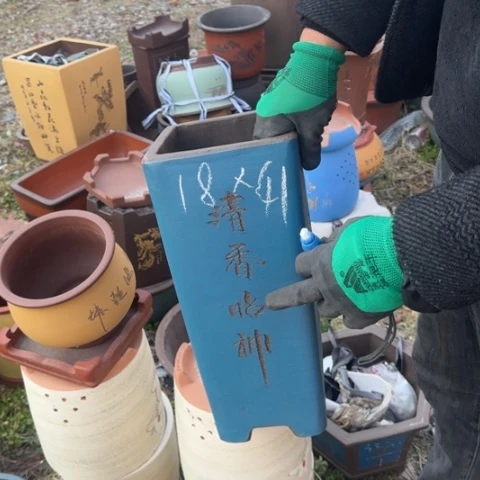 红陶紫砂花盆盆景盆栽瑕疵