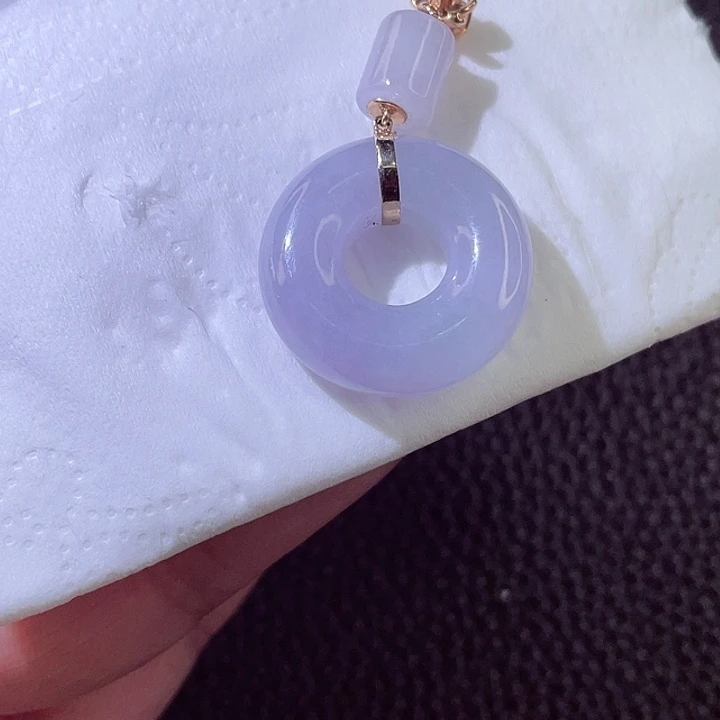 颈饰18K金镶嵌翡翠翡翠