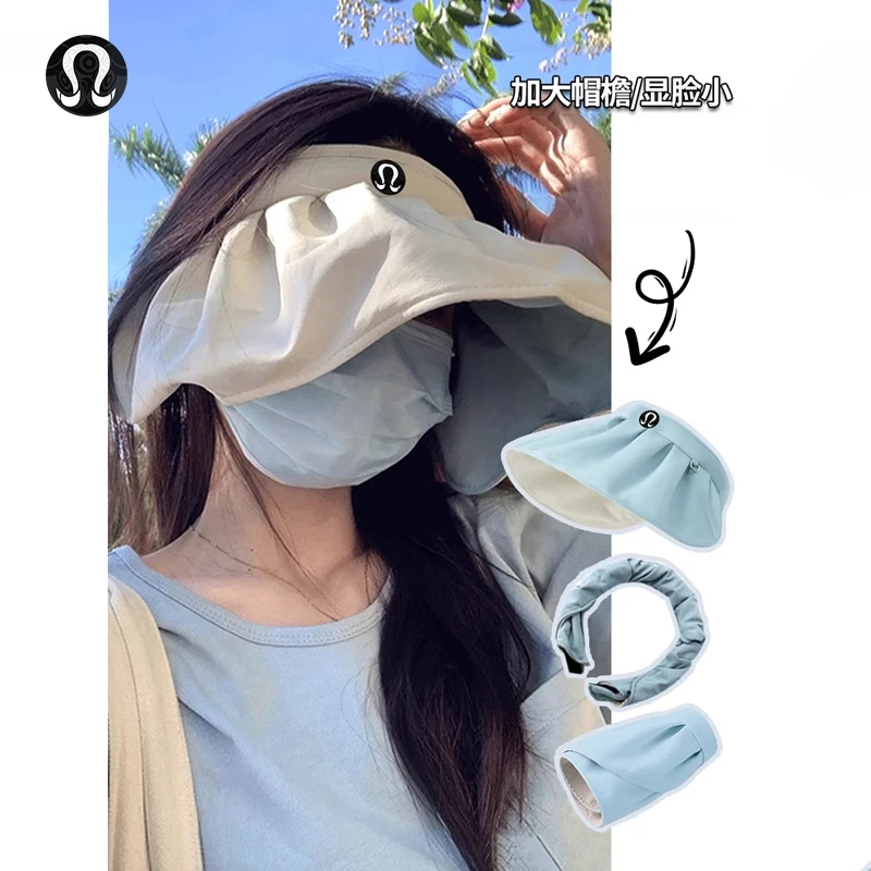 lulu friend可折叠发箍式空顶帽遮阳防晒帽子夏季防紫外线贝壳帽