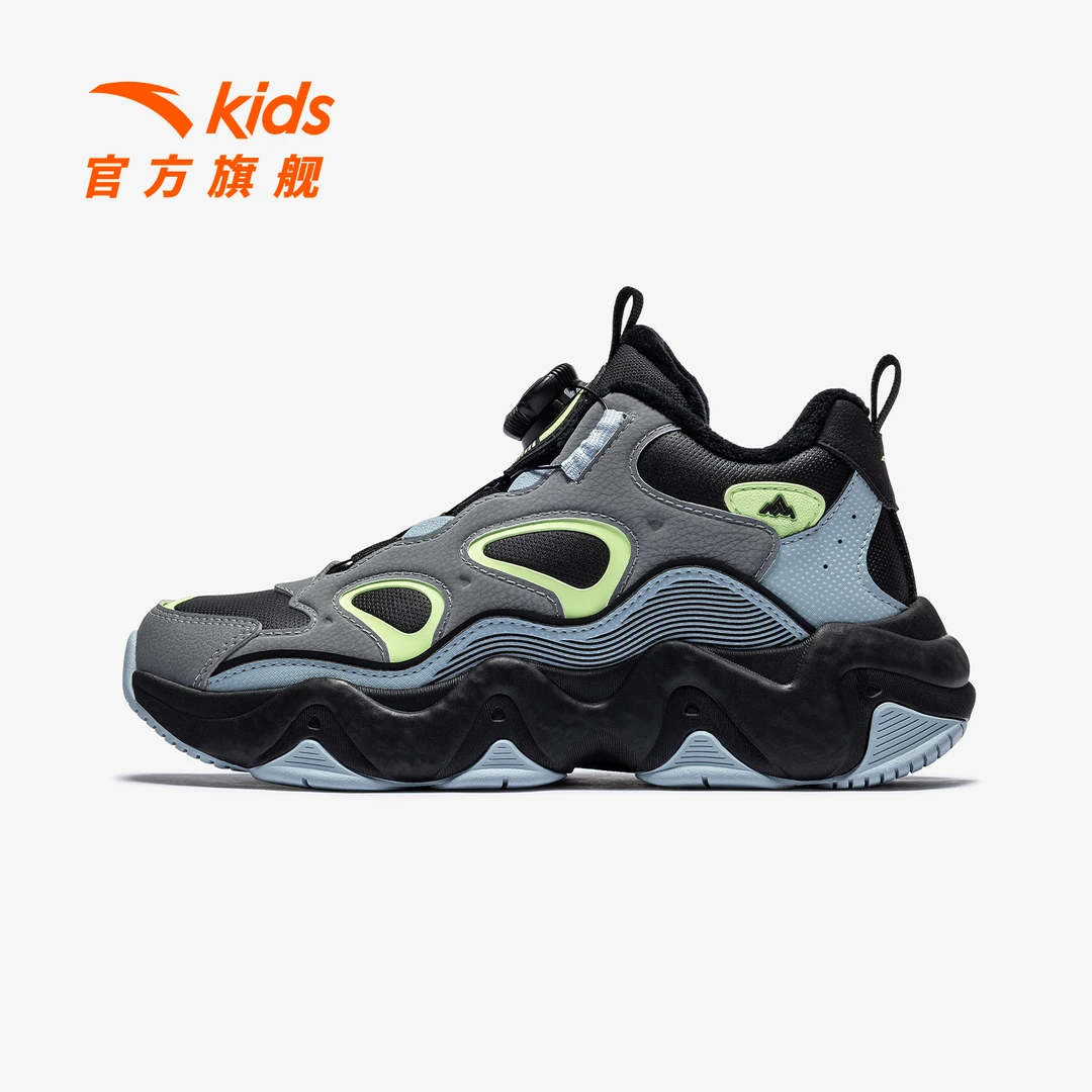 安踏儿童男大童棉鞋2025冬季新款保暖防滑耐磨青少年二棉高帮童鞋