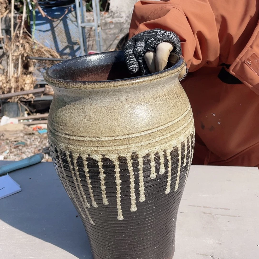 红陶王嫂花盆0218-A19