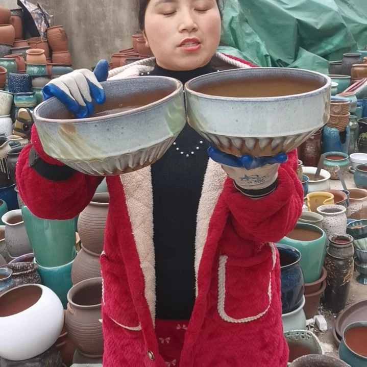 红陶口22高10瑕疵底裂