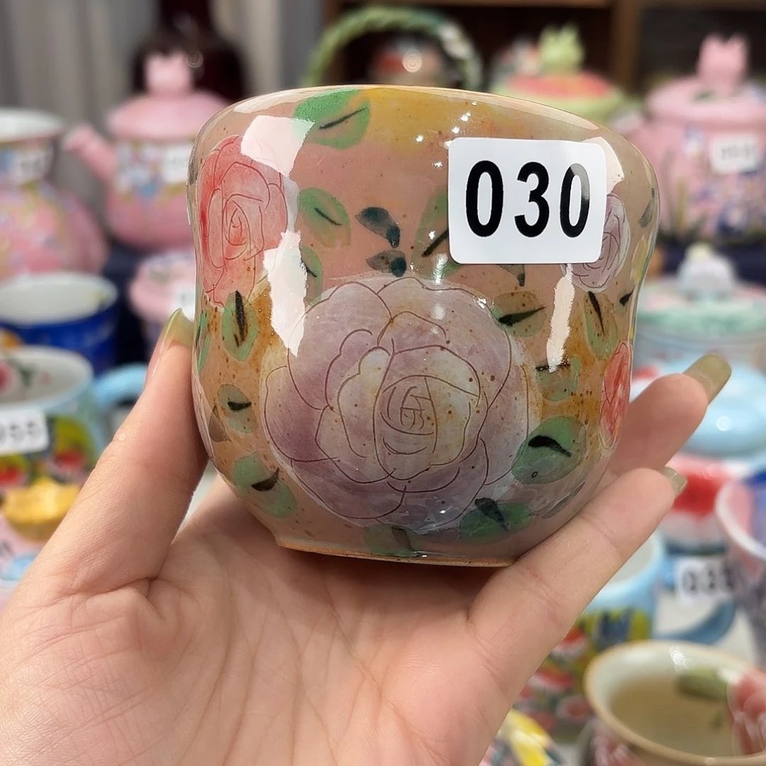 瓷片景德镇手绘高温釉下彩陶瓷茶具