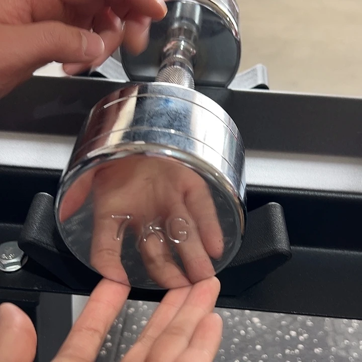 全新电镀纯钢哑铃7公斤一对