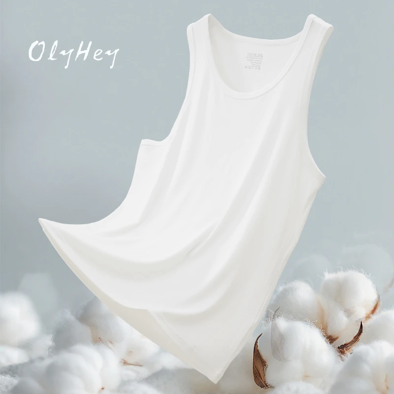 OlyHey美式复古【纯棉】高弹男款背心健身跑步运动休闲修身百搭背心
