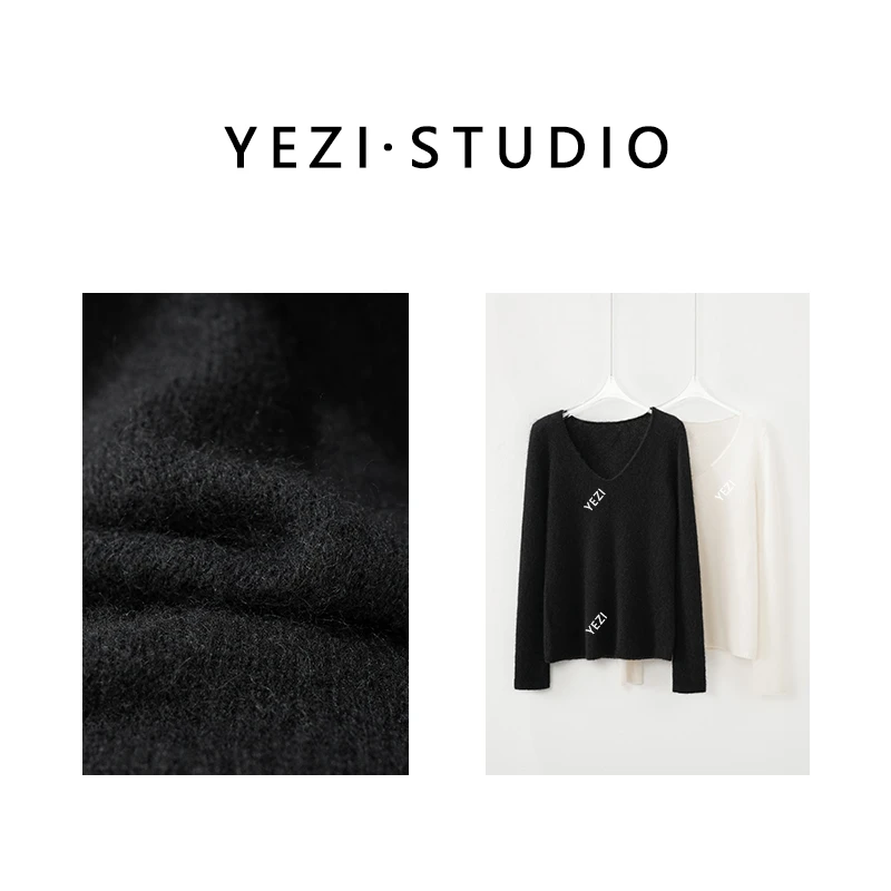 【从绒时光】康宝莱羊绒羊毛v领立体缝骨多色套头毛衣25418016