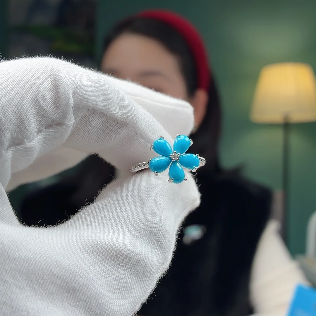 绿松石银S925镶嵌珠宝奇石