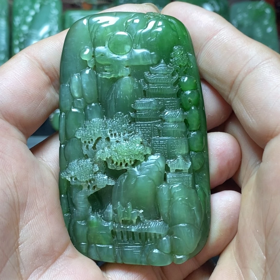 和田玉（碧玉）未镶嵌把件