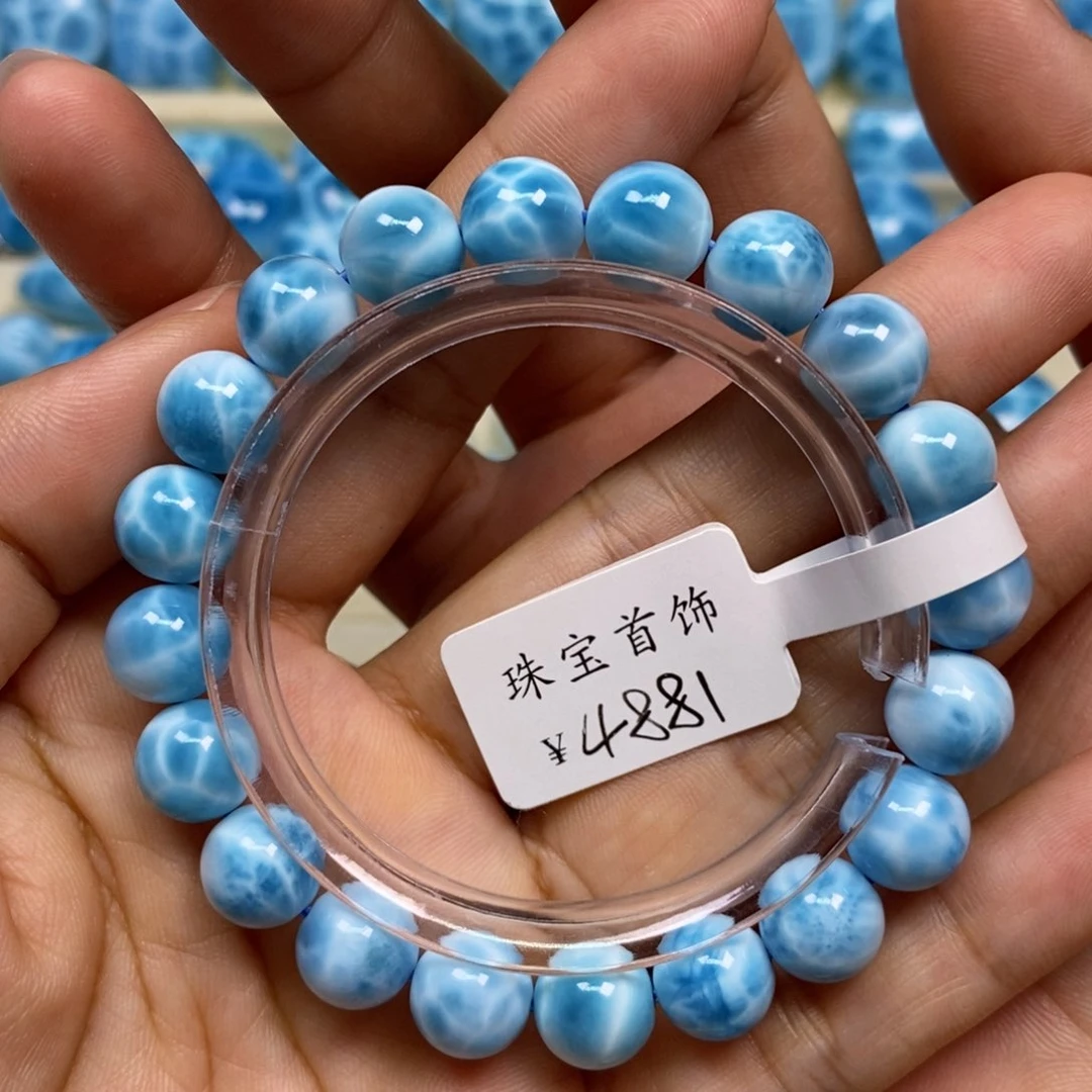 针钠钙石（海纹石）未镶嵌手链白*梦