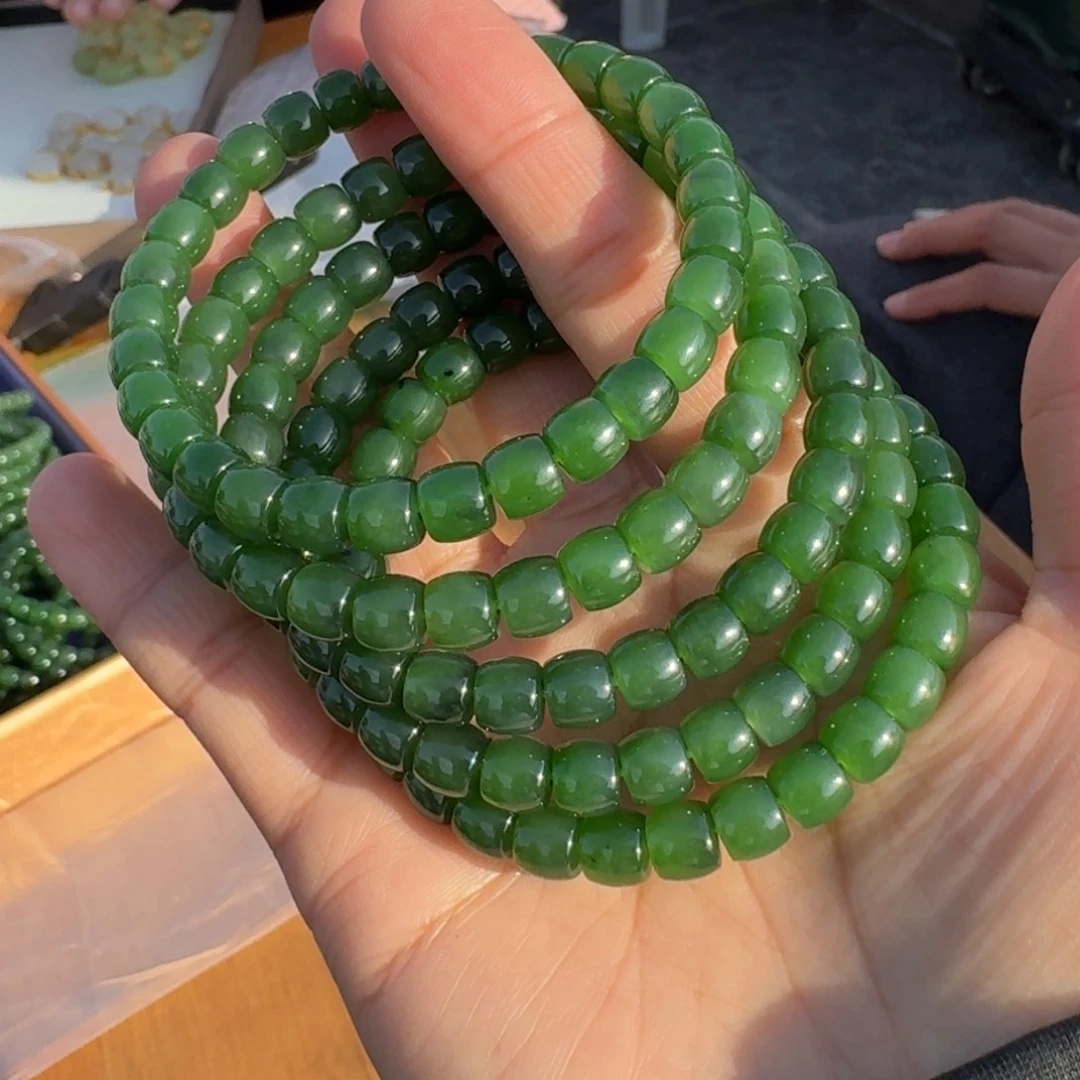 和田玉颈饰未镶嵌阳绿碧玉TZ多样性拍一发一