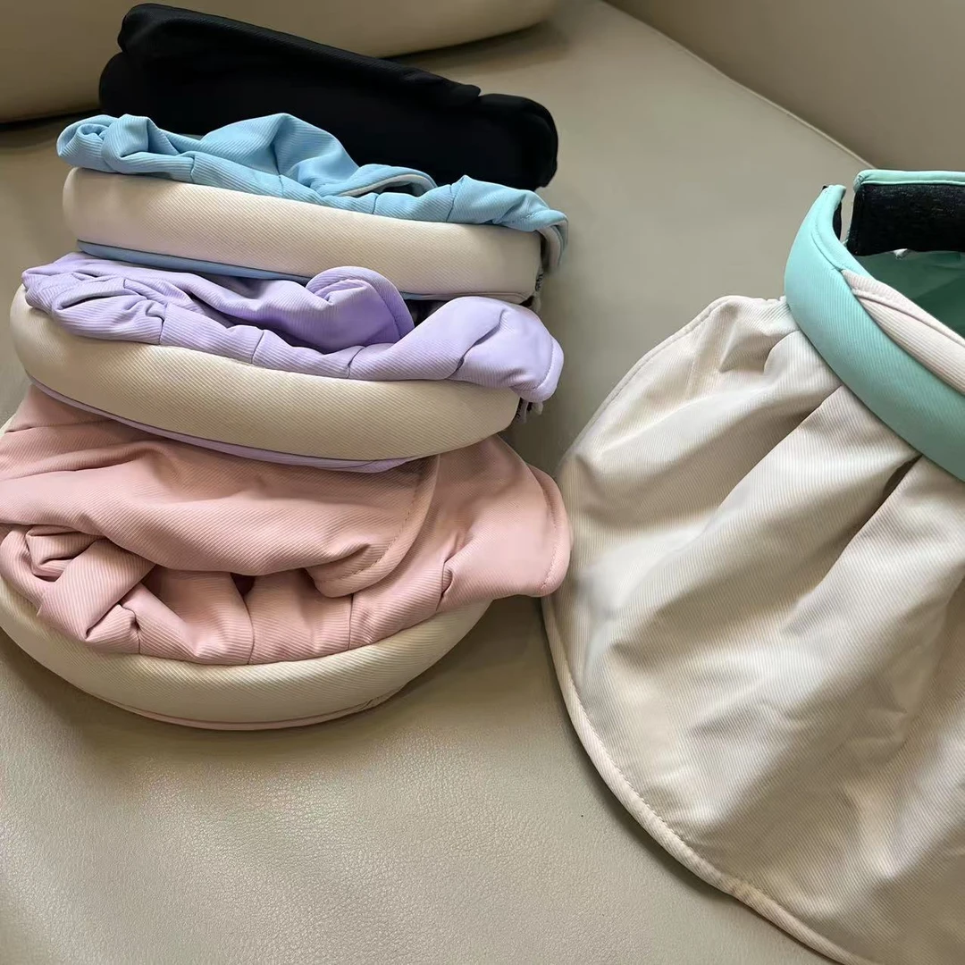 1-971-一款五色卡通印花大帽檐遮阳空顶帽