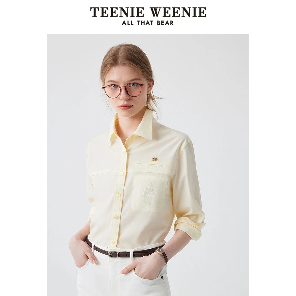 【达人专属】TeenieWeenie小熊25夏清新学院少女感衬衫TTYA252402W