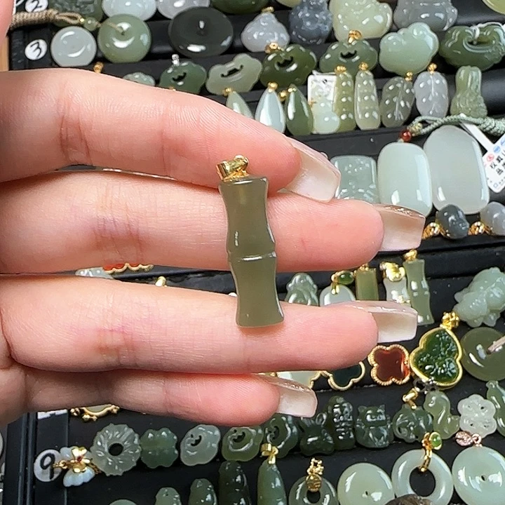 和田玉银S925镶嵌颈饰