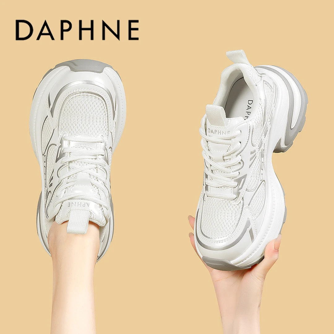 达芙妮显脚小厚底老爹鞋女款2025秋季爆款冬季韩版潮流运动休闲鞋