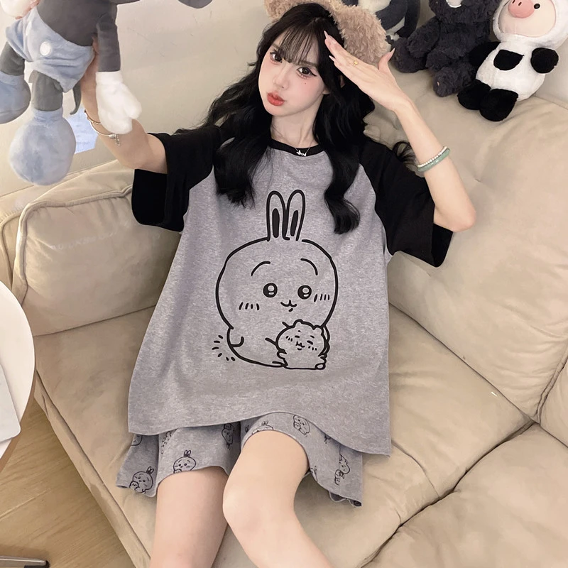 儿童睡衣女孩2025新款夏季薄款纯棉短袖女童夏天中大童初中生网红