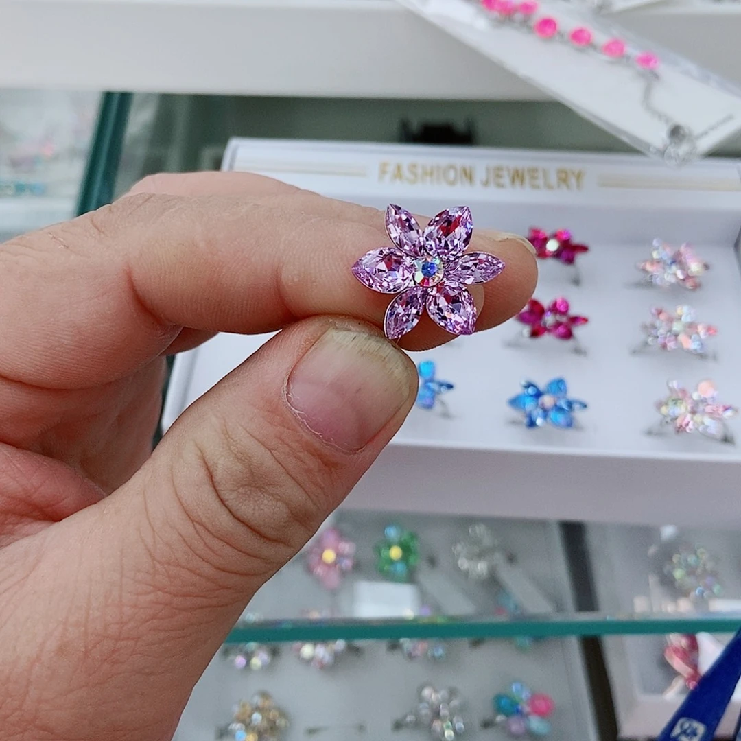 大理石纯铜戒指，．