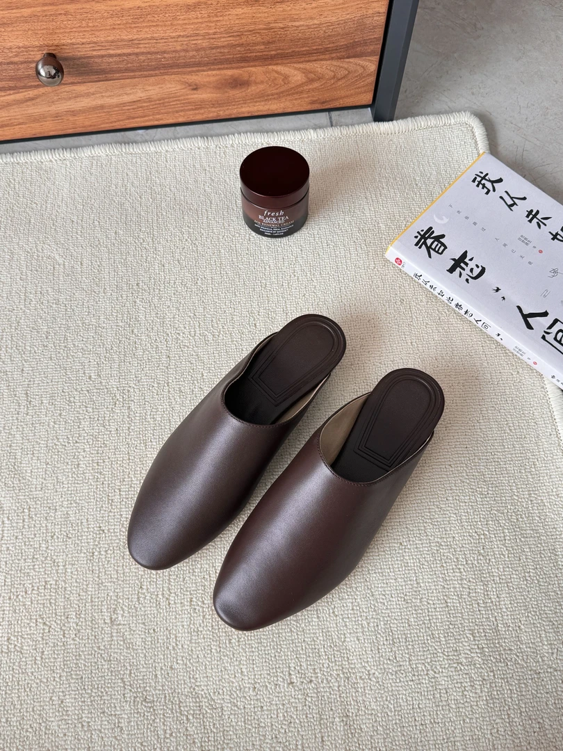 ZZMOON “简洁大方” 百搭真皮穆勒鞋低调内敛优雅得体  Y67