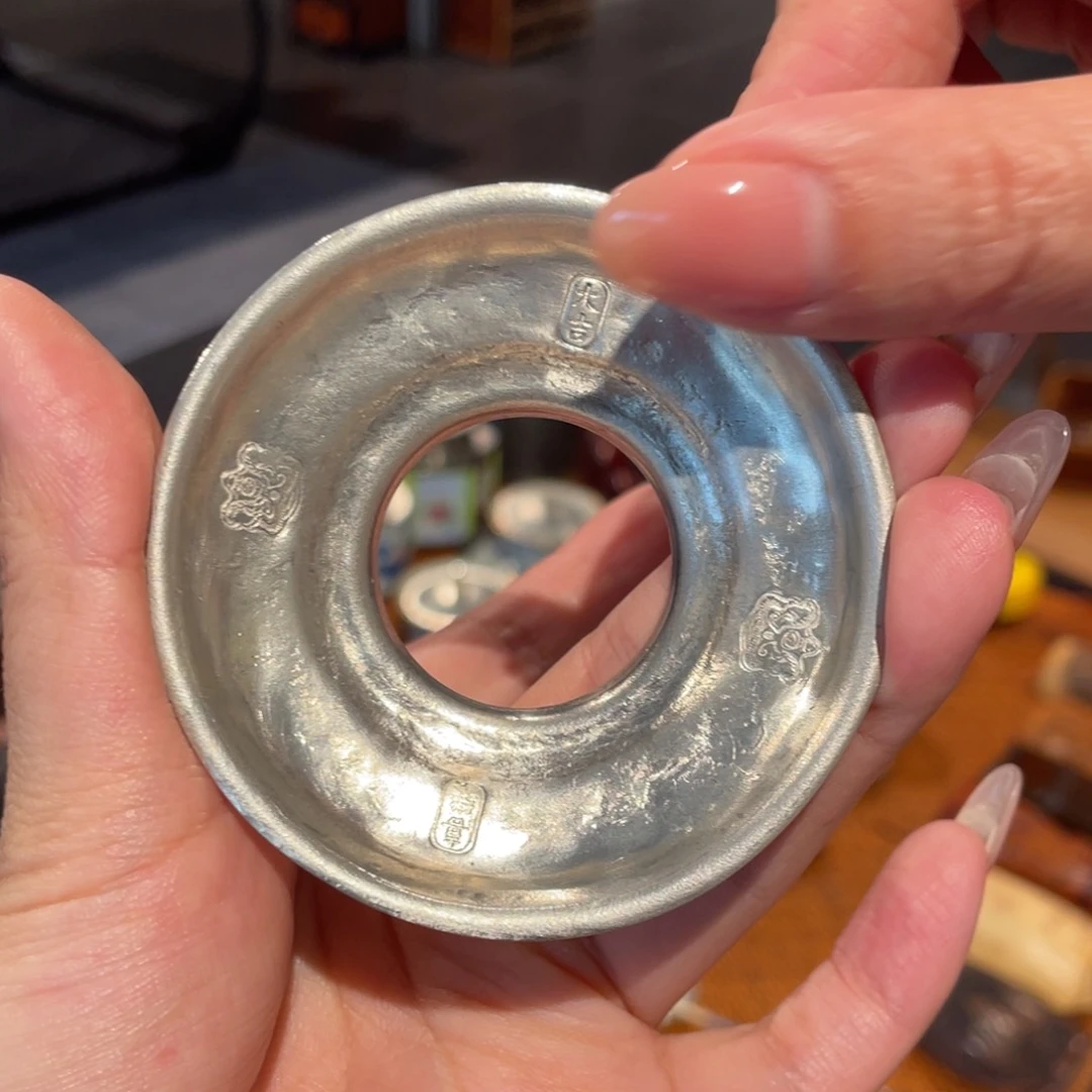 紫砂纯手工制作锡投茶器