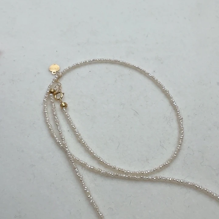 淡水珍珠颈饰18K金镶嵌