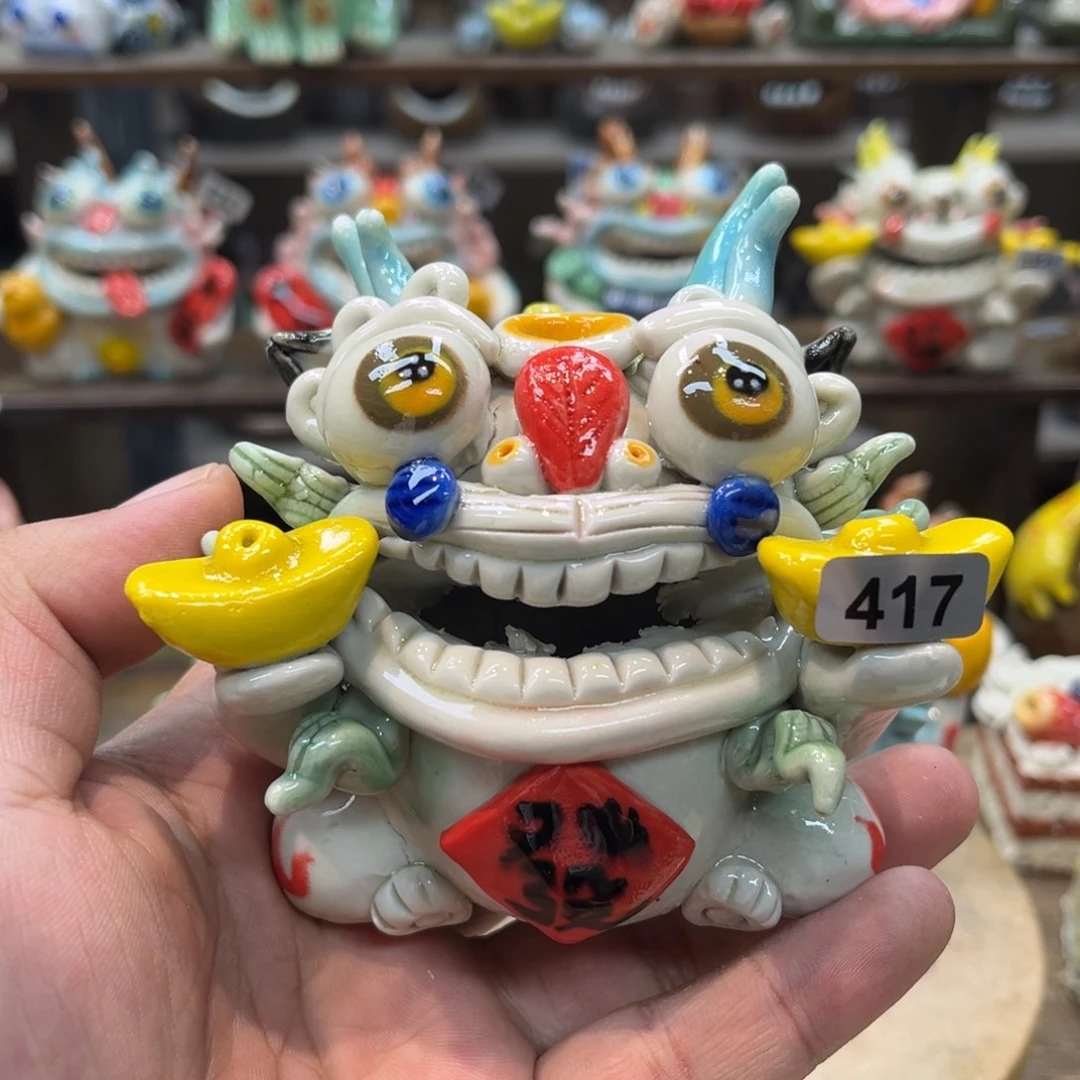 摆件纯手工抽象陶瓷摆件417