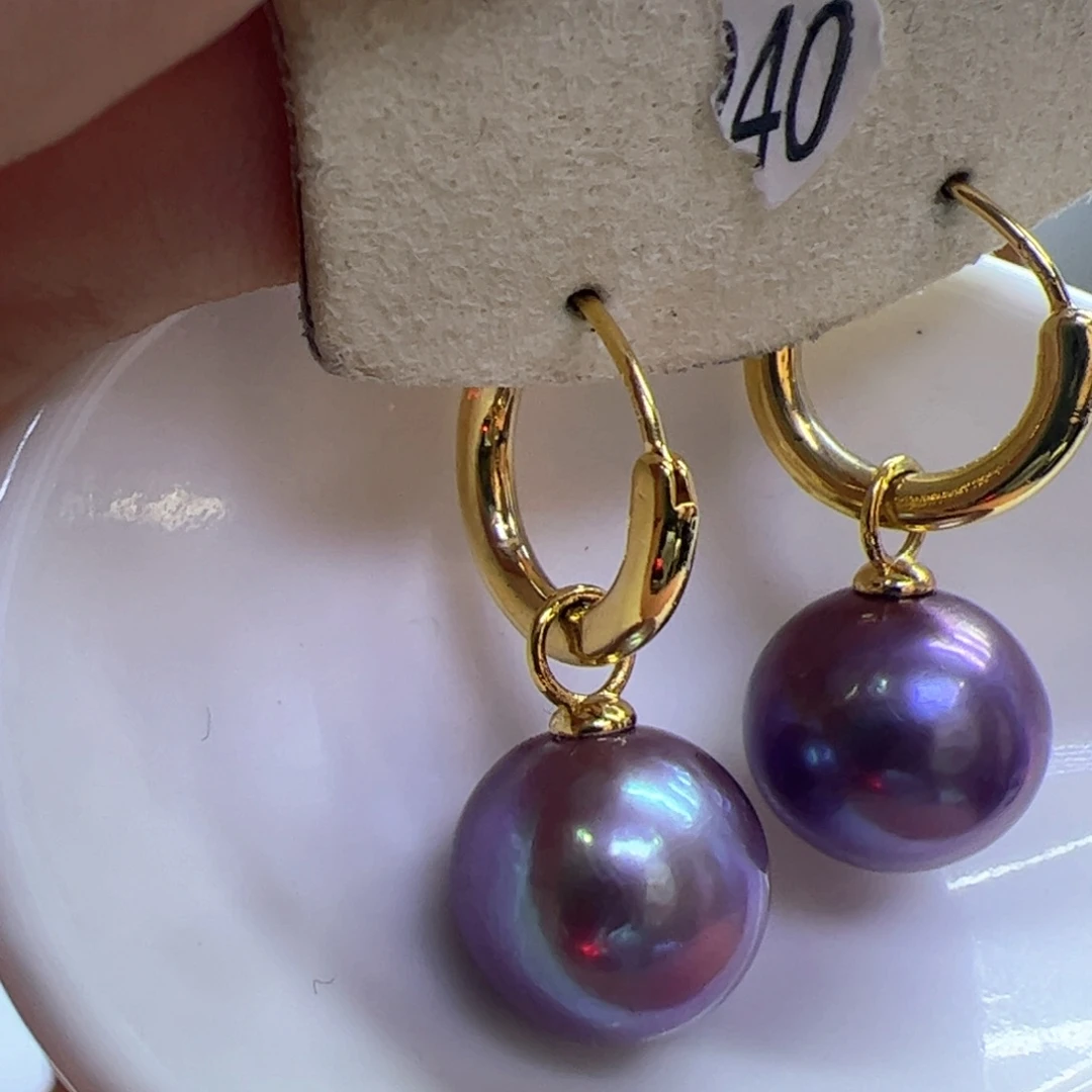 淡水珍珠耳饰银S925镶嵌