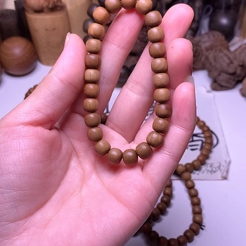檀香木手串/手链檀香7/8单圈顺纹