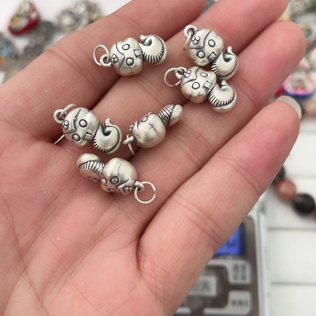 吊坠足银珐琅小蛇