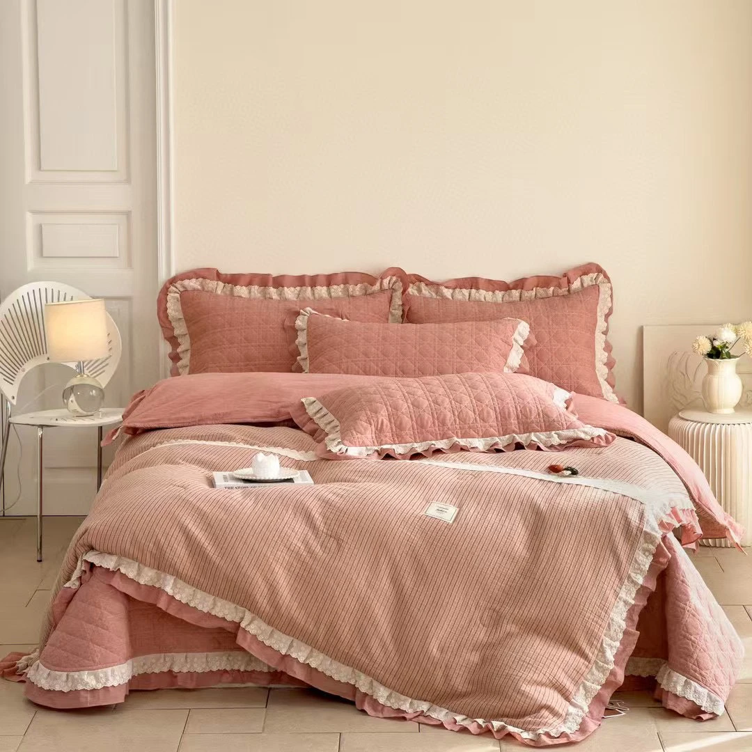 纯棉床盖四件套床品床盖夏被全棉被夹棉印花床上用品