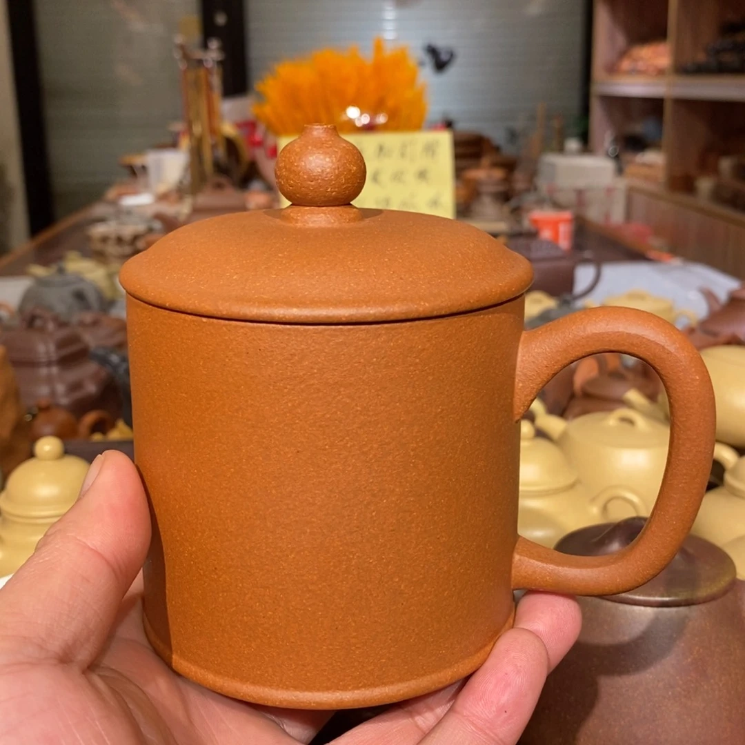 紫砂茶壶喜哥统炼降坡泥盖杯