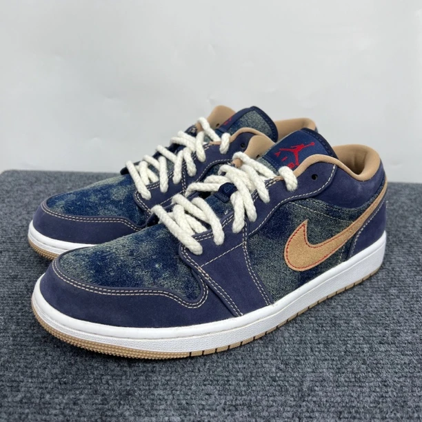 42.5码 95新 公价1489 二手 AJ1 low se 潮流 低帮 牛仔蓝