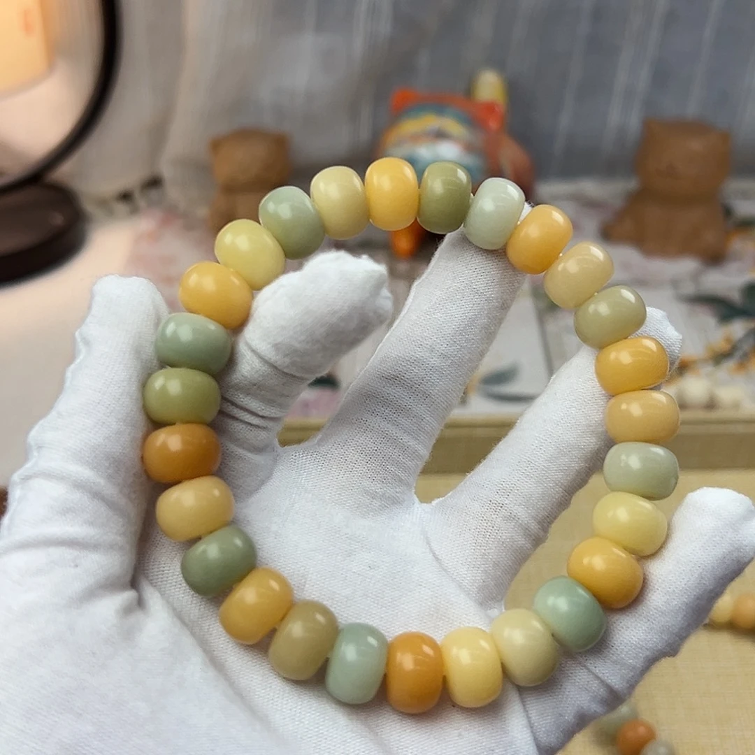 菩提根/象牙果手串13干磨天然稀有色160