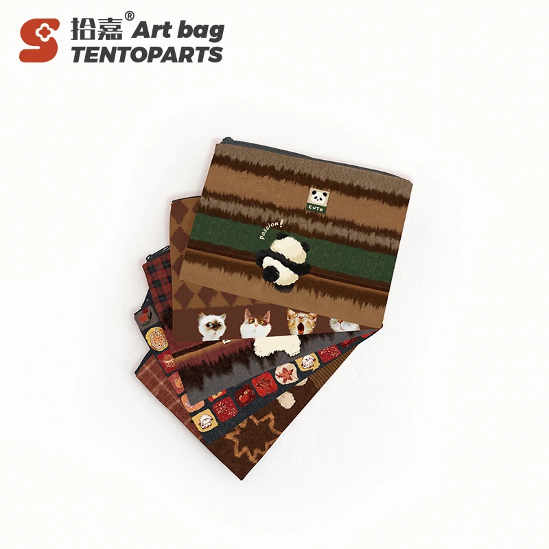 拾嘉x化妆包美拉德便携式旅行护肤品收纳袋大容量帆布冬季新款