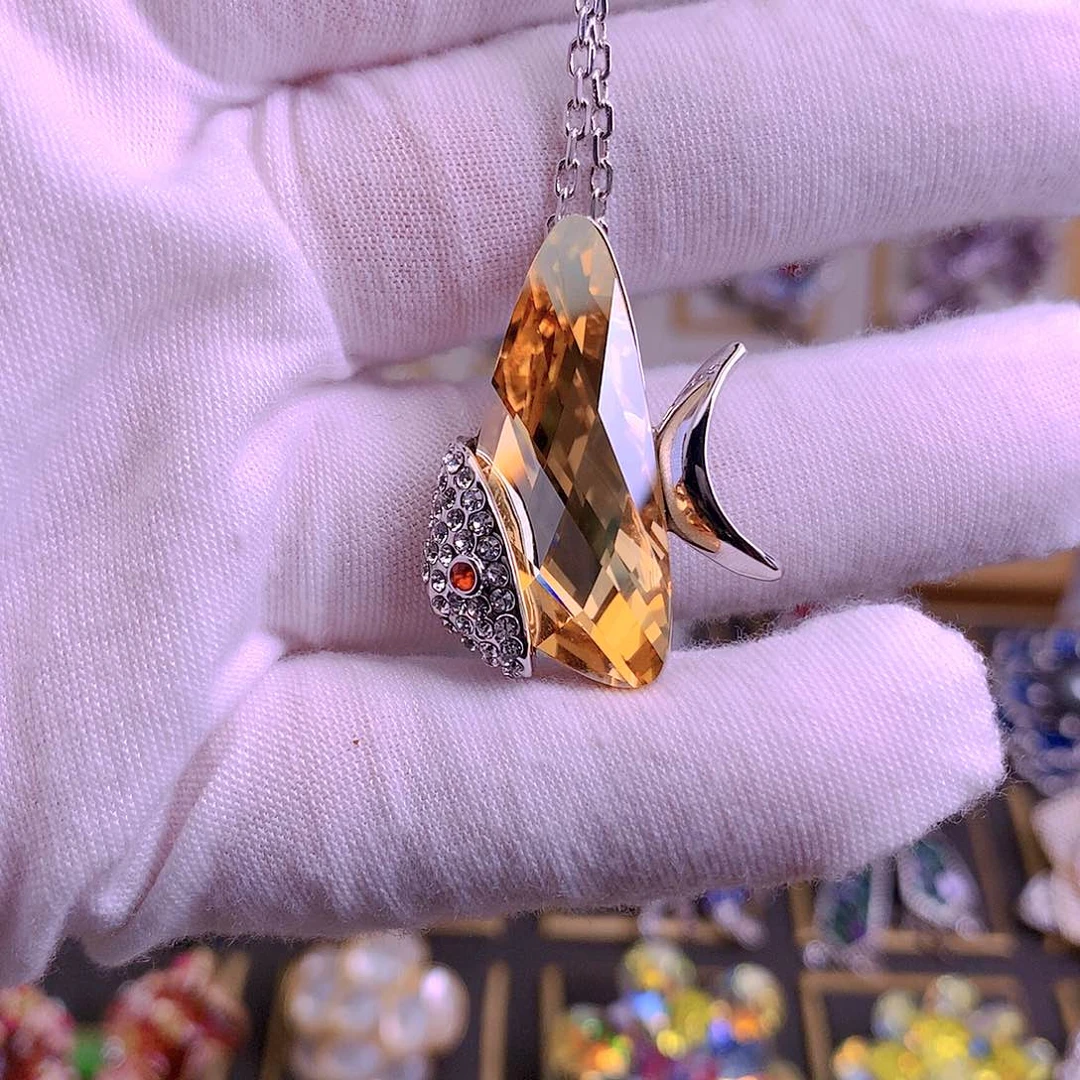 仿水晶铜合金锡合金铜合金施华洛项链