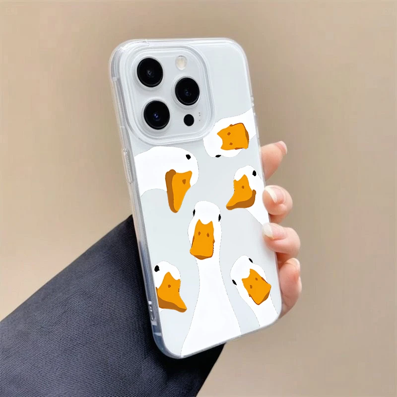 六个大白鹅IMD手机壳适用苹果华为vivo小米oppo女款iphone16/15