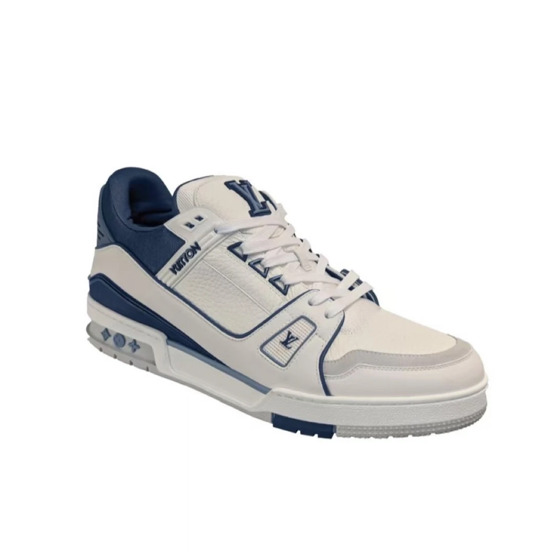 未使用 LouisVuitton/路易威登 25新款 Trainer 白蓝色水泥板鞋