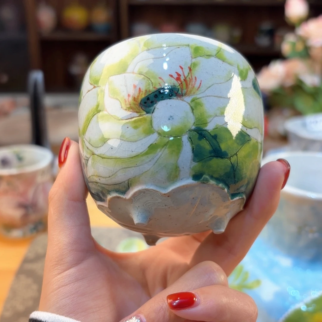 景德镇手绘高温釉下彩陶瓷茶具