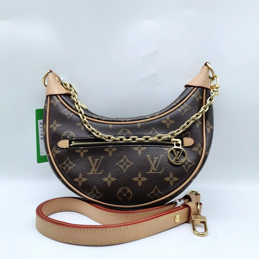 95新 LouisVuitton/路易威登 老花腋下月亮包 1409 2822