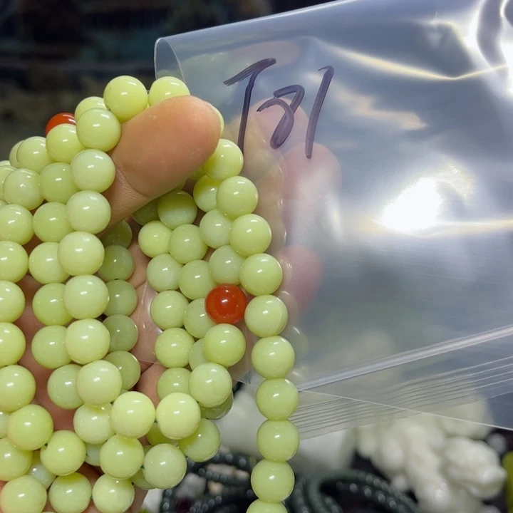 蛇纹石玉项链未镶嵌挣*