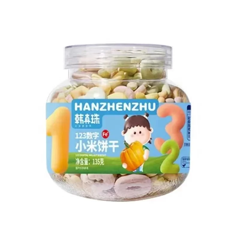 韩真珠卡通造型小饼干数字字母饼干独立包装多种造型宝贝零食