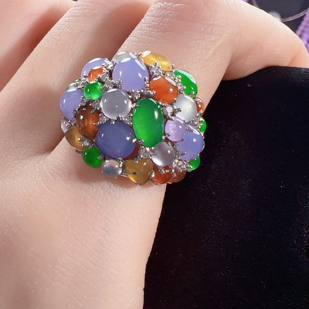 翡翠18K金镶嵌戒指签收后24小时鉴赏期