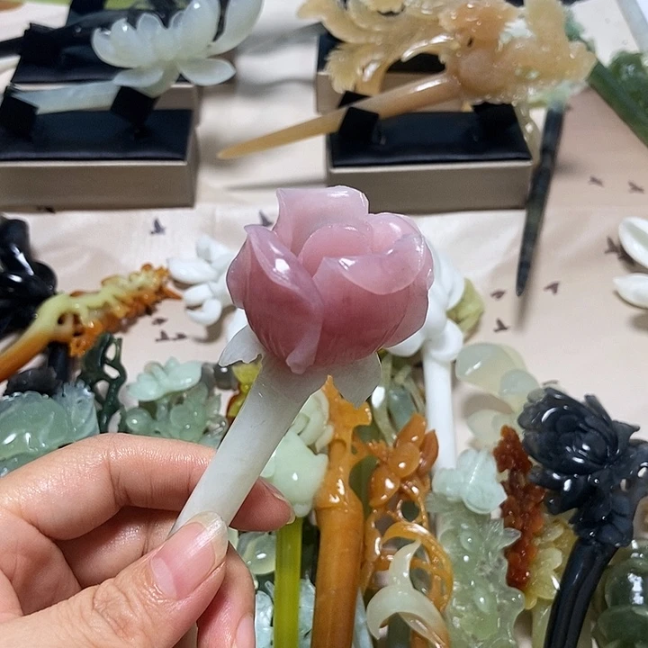 *****未镶嵌岫玉发簪发簪