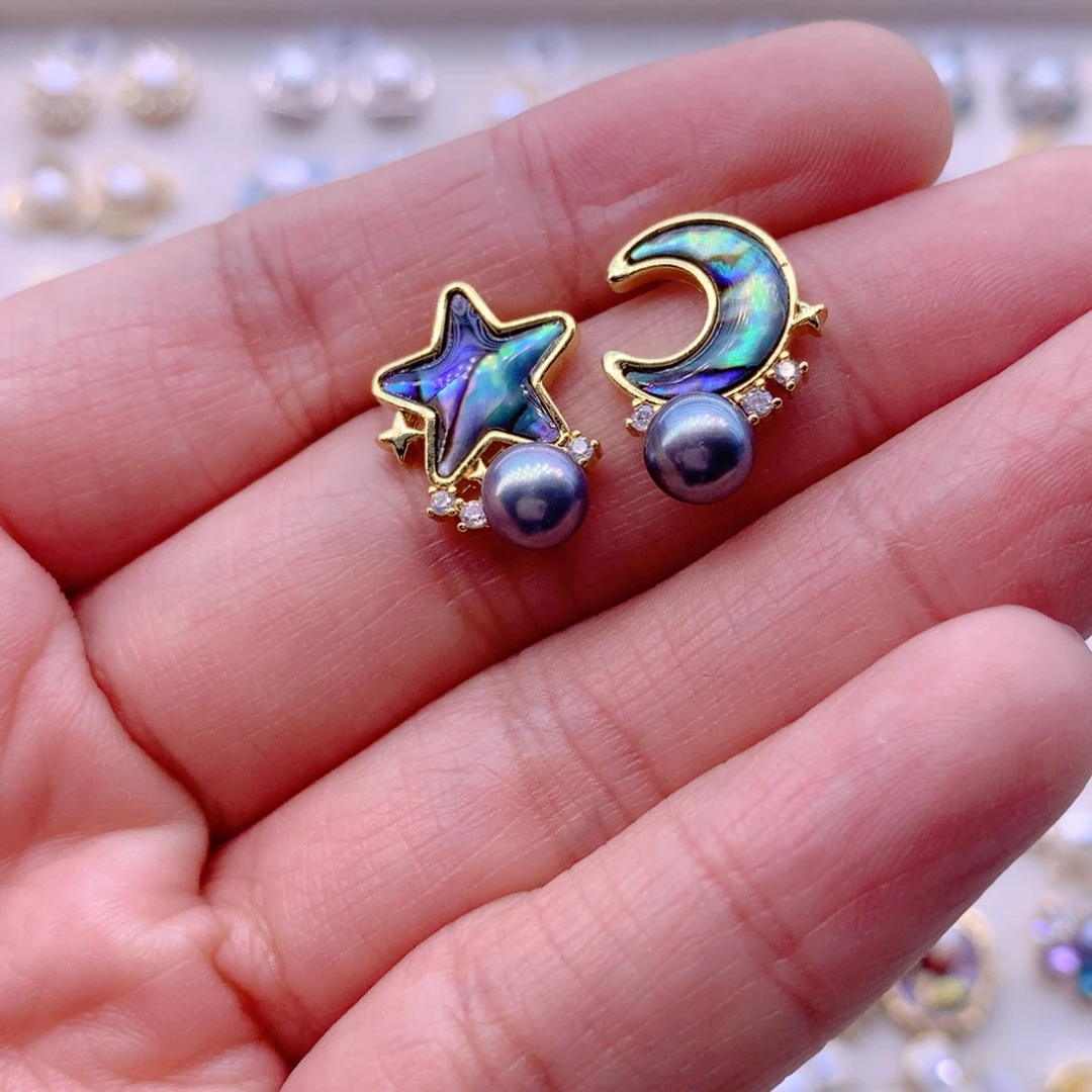 淡水珍珠耳饰合金