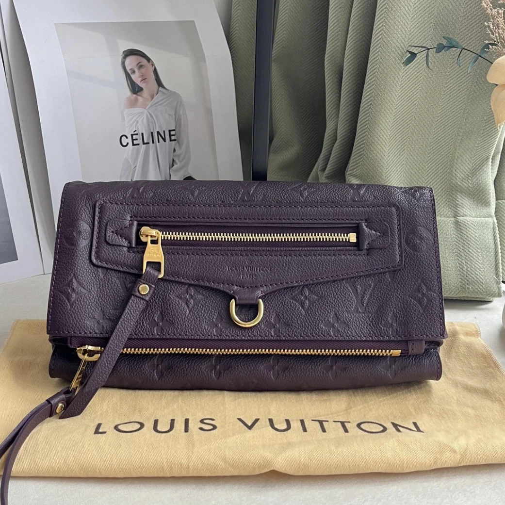 95新 LouisVuitton/路易威登 XM/浆果紫色机车腋下包/BB09119085