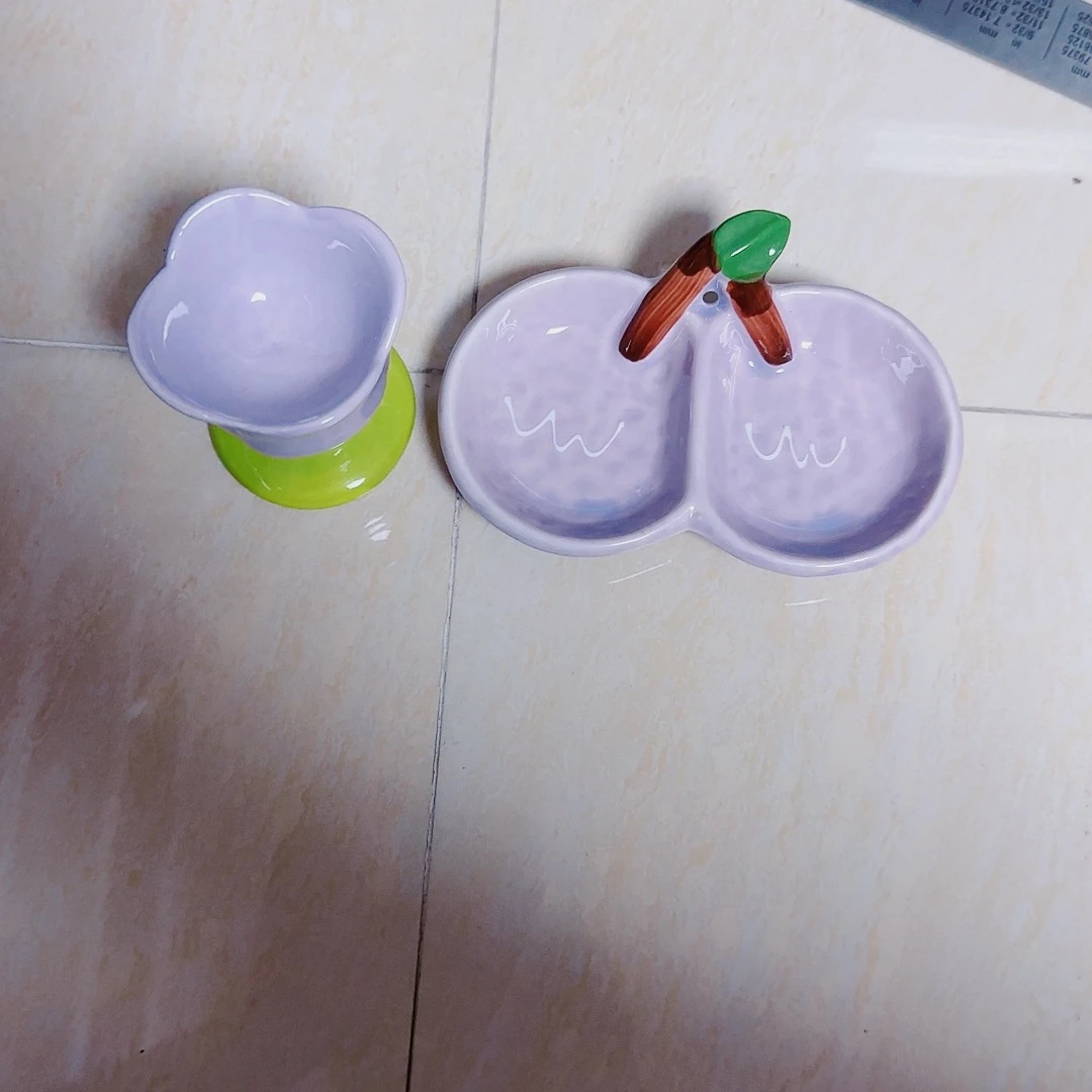 摆件默认微瑕陶瓷杯子粘蝶