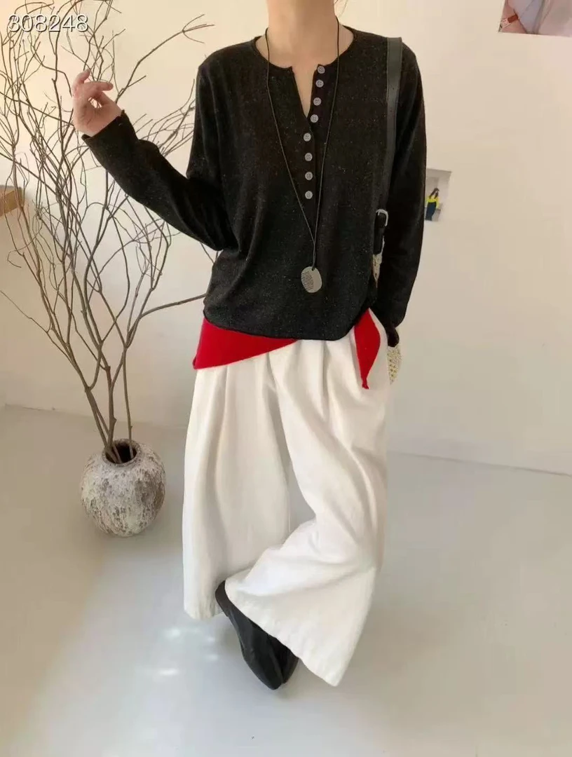 96821-3302 套头款毛针织衫百搭打底宽松